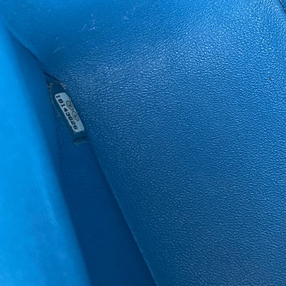 Chanel jumbo flap bag caviar double flap turquoise - Picture 17 of 17